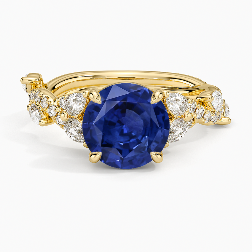 Sapphire Vintage Secret Garden Diamond Ring (2/3 ct. tw.) in 14K Yellow Gold
