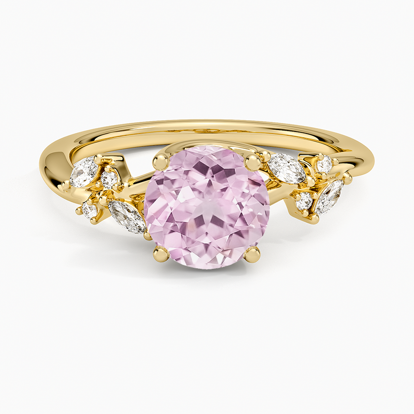 Lab Grown Sapphire Arden Diamond Ring (1/6 ct. tw.) in 14K Yellow Gold