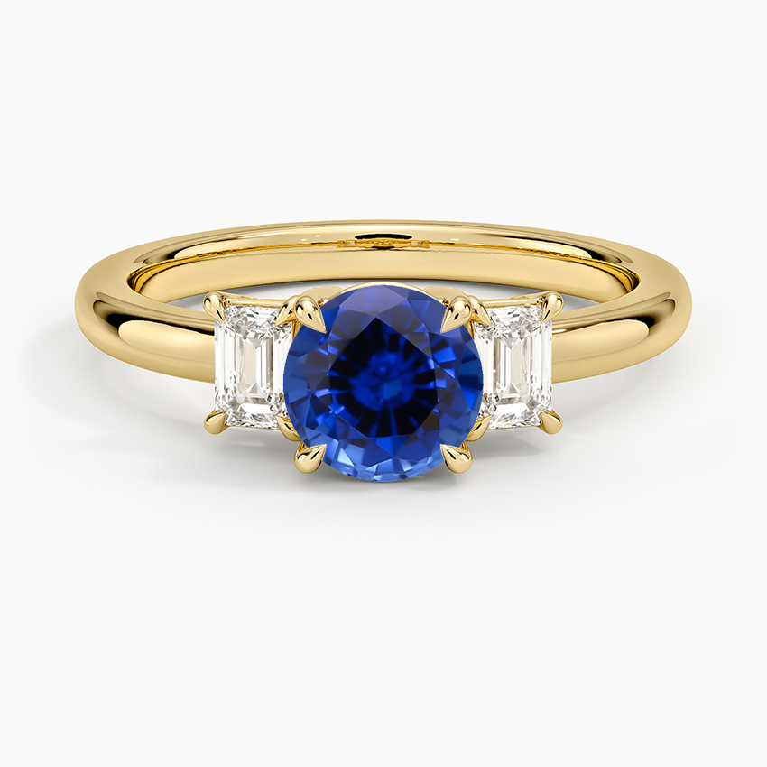 Sapphire Petite Rhiannon Three Stone Diamond Ring (1/4 ct. tw.) in 18K Yellow Gold