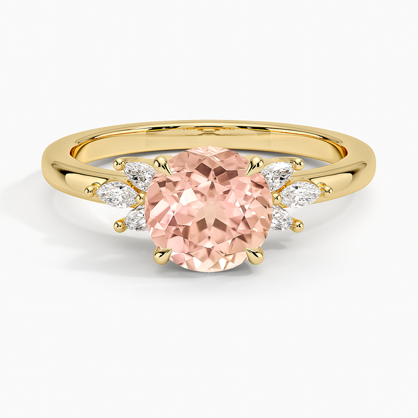 Lab Grown Sapphire Stella Diamond Ring in 18K Yellow Gold