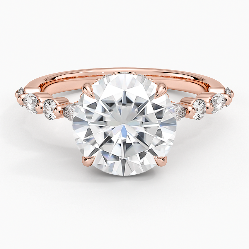 Moissanite Versailles Hidden Halo Diamond Ring (2/5 ct. tw.) in 14K Rose Gold