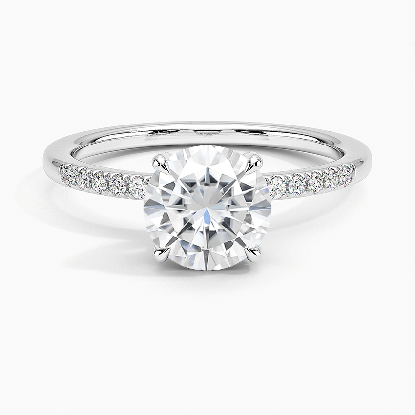 Moissanite Petite Viviana Diamond Ring (1/6 ct. tw.) in 18K White Gold
