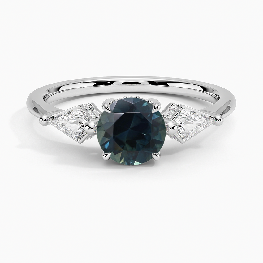 Sapphire Luxe Cometa Hidden Accent Diamond Ring in 18K White Gold