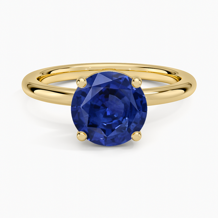 Sapphire Sydney Perfect Fit 2mm Solitaire Ring in 14K Yellow Gold
