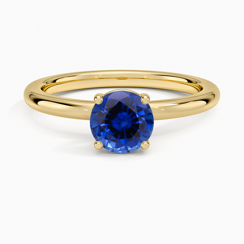 Sapphire Sydney Perfect Fit 2mm Solitaire Ring in 18K Yellow Gold