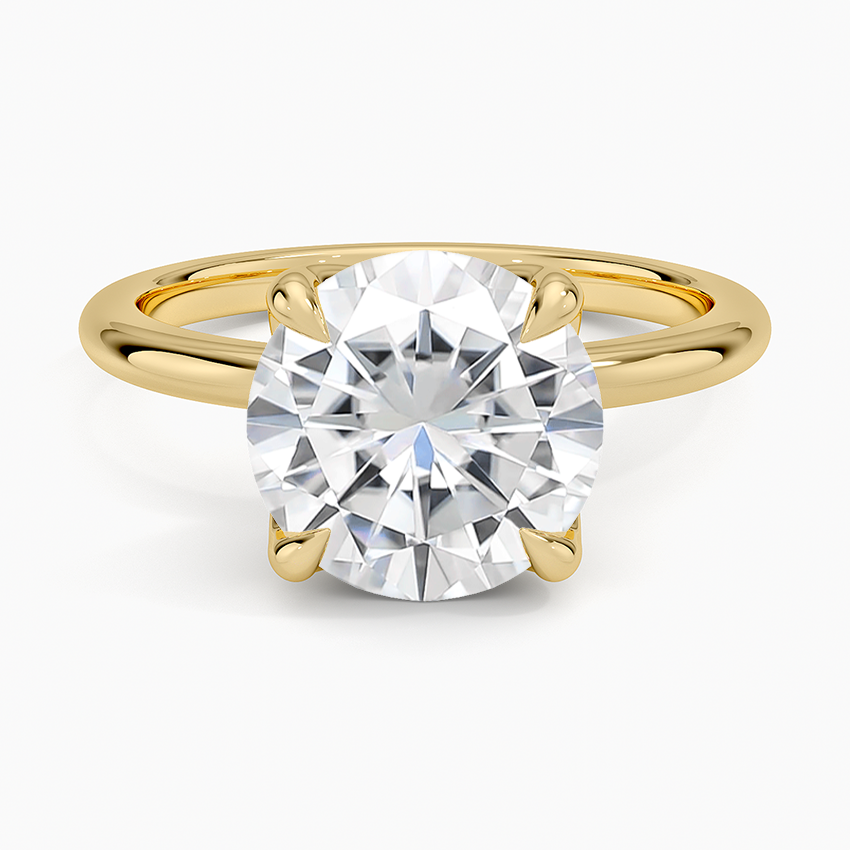 Moissanite Elodie 1.8mm Solitaire Ring in 14K Yellow Gold