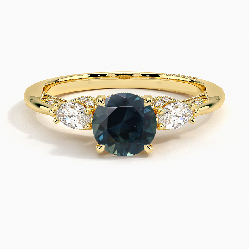 Sapphire Simply Tacori Three Stone Marquise Diamond Ring in 18K Yellow Gold