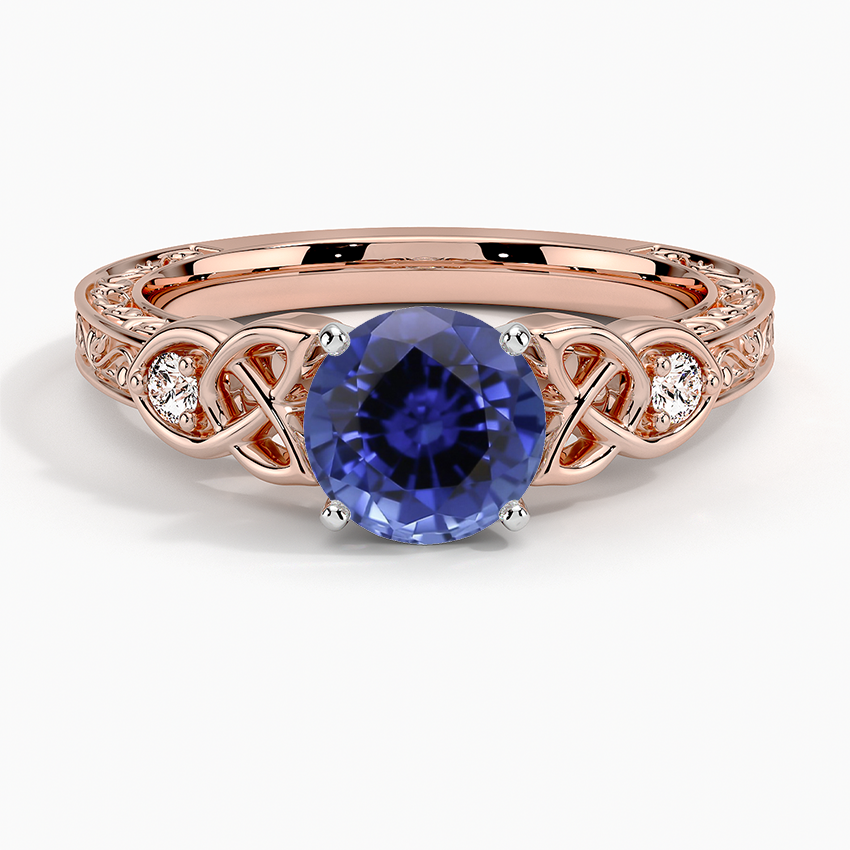Rose Gold Sapphire Aberdeen Diamond Ring