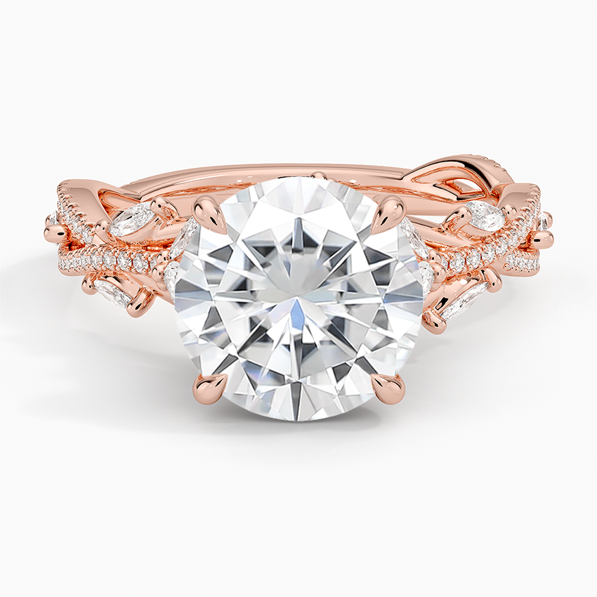Moissanite Luxe Secret Garden Diamond Ring (3/4 ct. tw.) in 14K Rose Gold