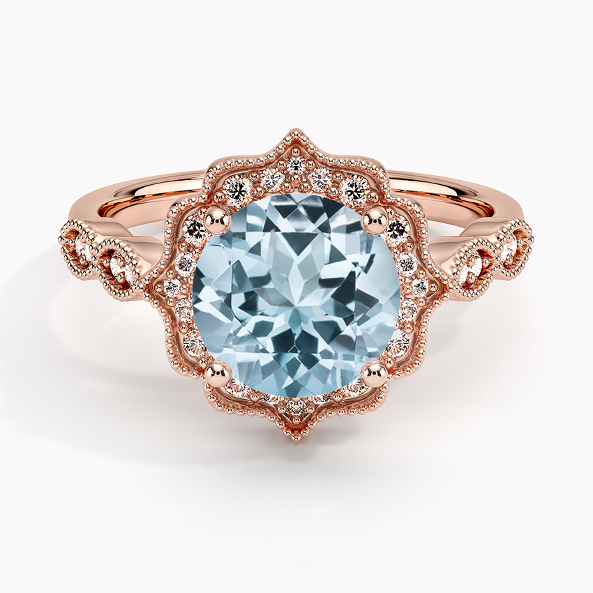 Rose gold cadenza sale halo diamond ring