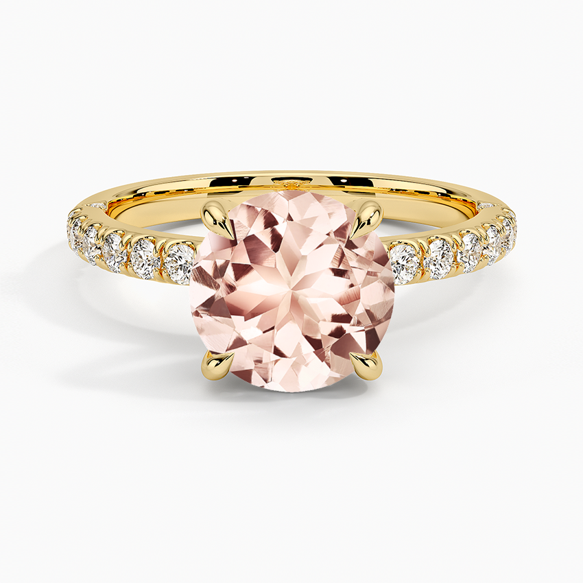 Morganite Heritage Diamond Ring (1/3 ct. tw.) in 18K Yellow Gold