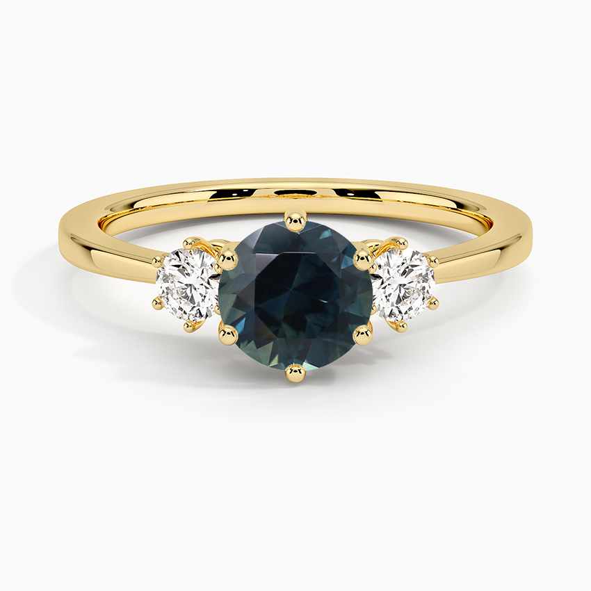 Sapphire Tallula Three Stone Diamond Ring in 18K Yellow Gold