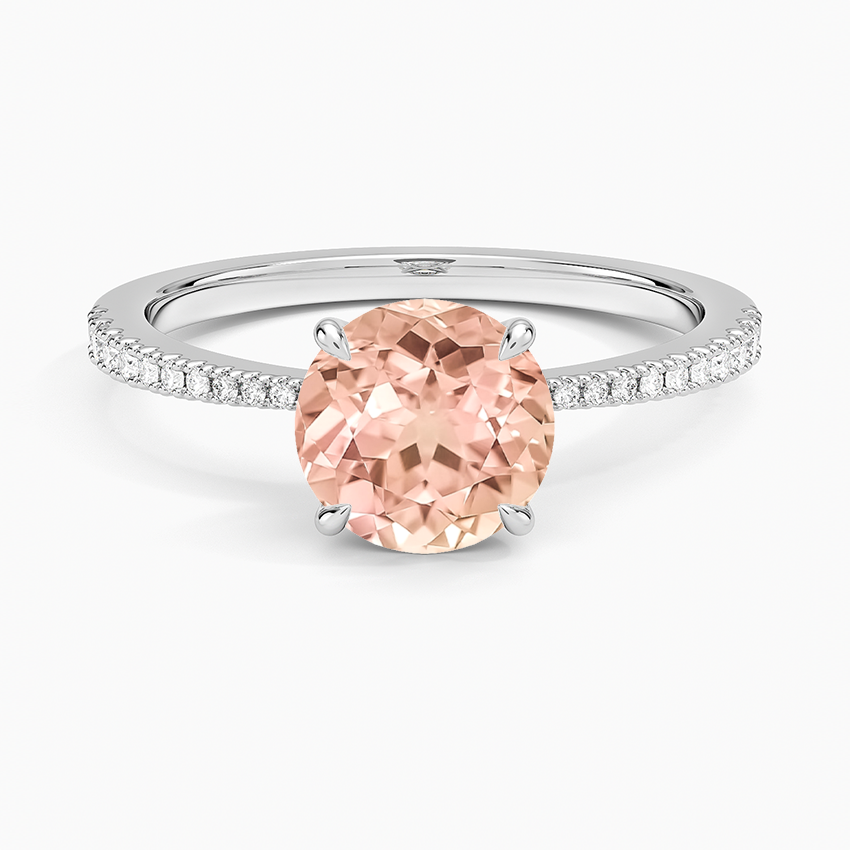 Lab Grown Sapphire Elena Diamond Ring in 14K White Gold