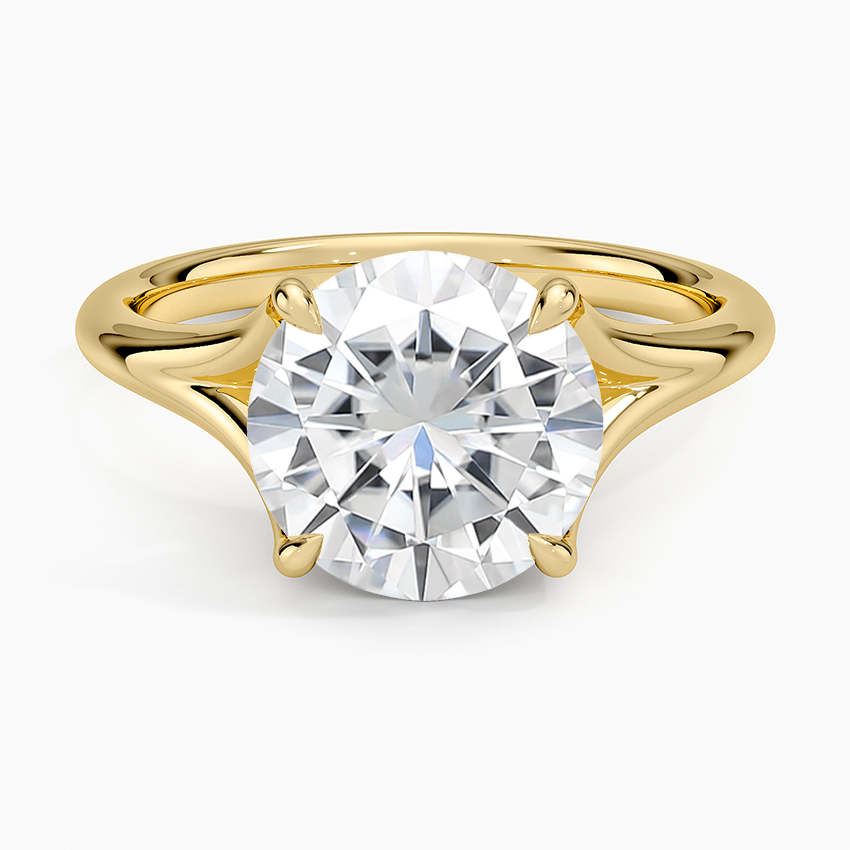 Moissanite Reverie Solitaire Ring in 14K Yellow Gold