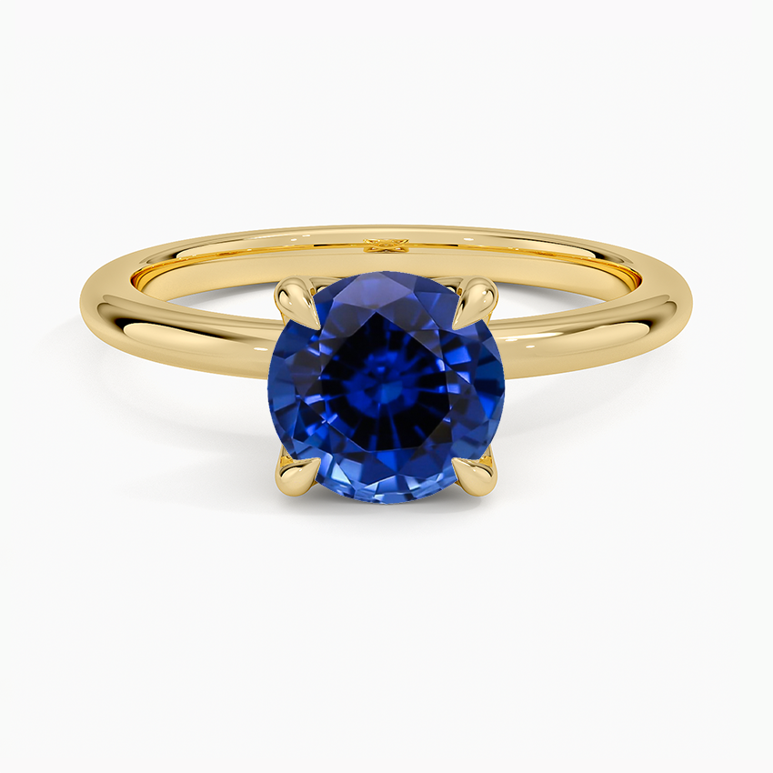 Lab Grown Sapphire 1.8mm Elodie Ring in 18K Yellow Gold