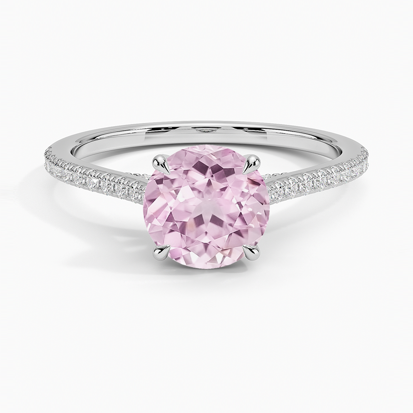 Lab Grown Sapphire Luxe Dawn Diamond Ring in 18K White Gold