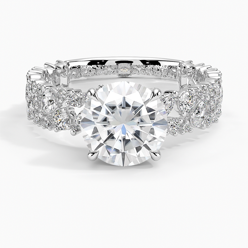 Moissanite Glacé Diamond Ring (3/4 ct. tw.) in 18K White Gold