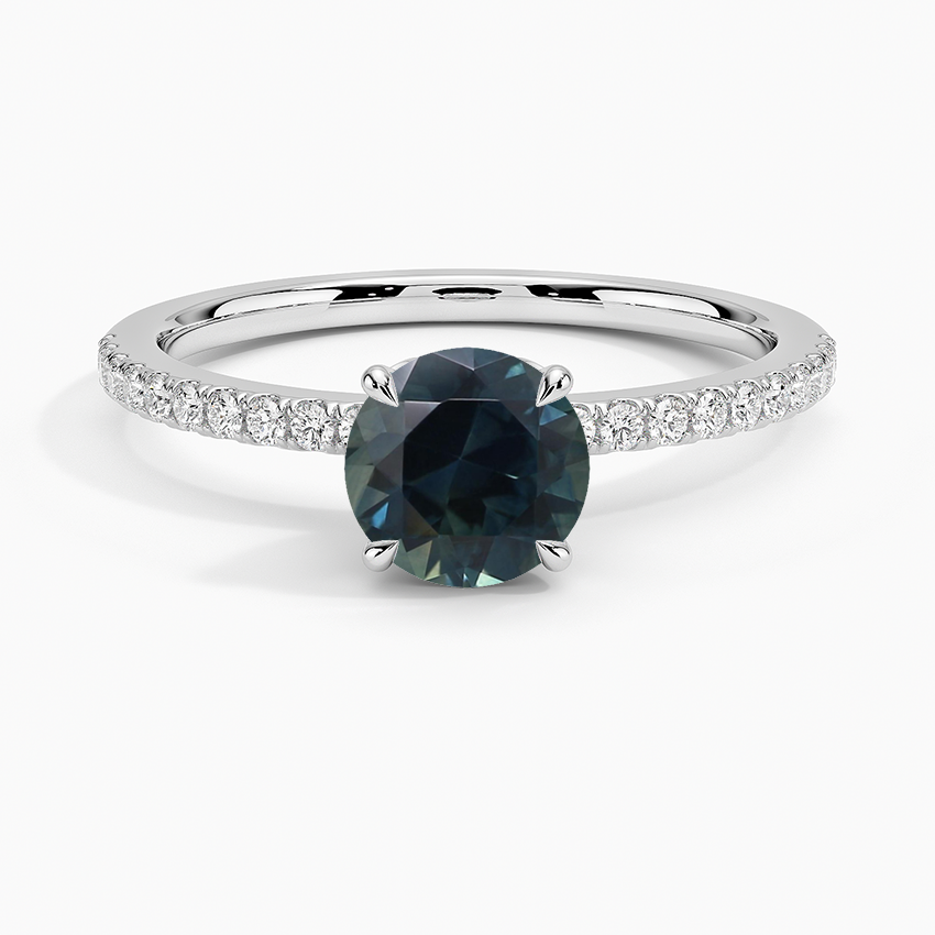 Sapphire Luxe Petal Diamond Ring in 18K White Gold