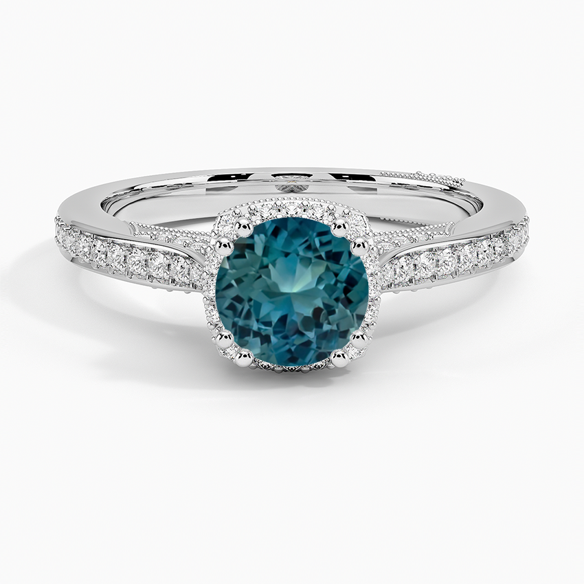 Sapphire Tacori Dantela Bloom Diamond Ring in 18K White Gold