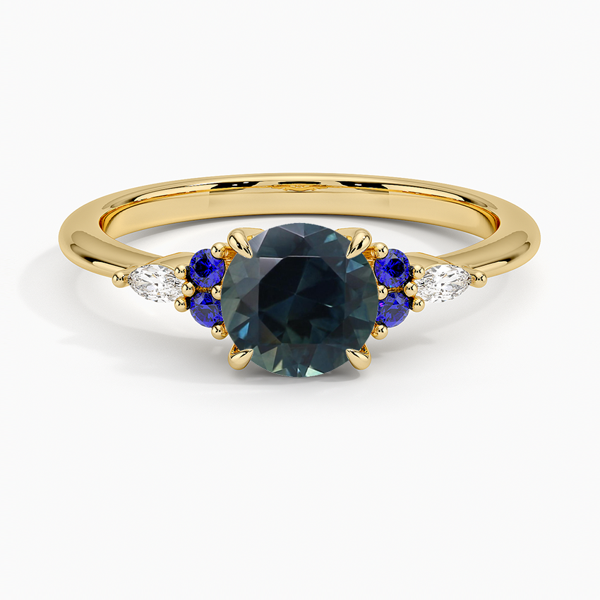 Sapphire Nadia Sapphire and Diamond Ring in 18K Yellow Gold