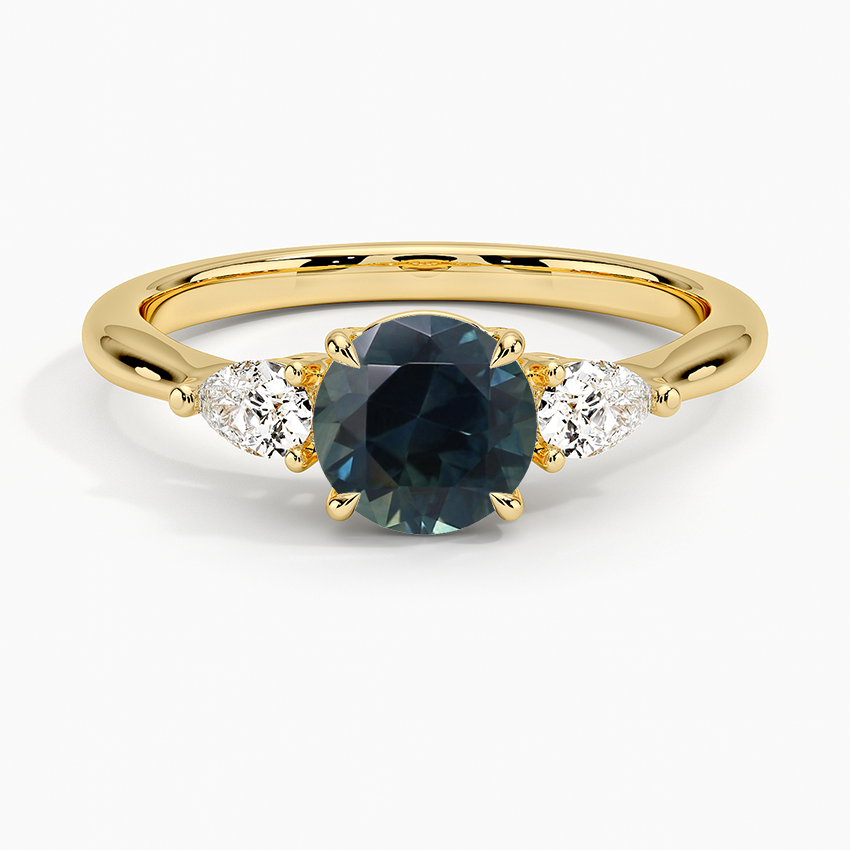Sapphire Petite Opera Three Stone Diamond Ring (1/4 ct. tw.) in 18K Yellow Gold