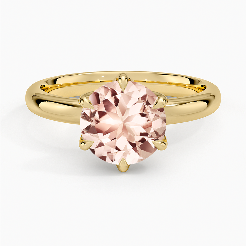 Morganite Esme 2.5mm Solitaire Ring in 18K Yellow Gold