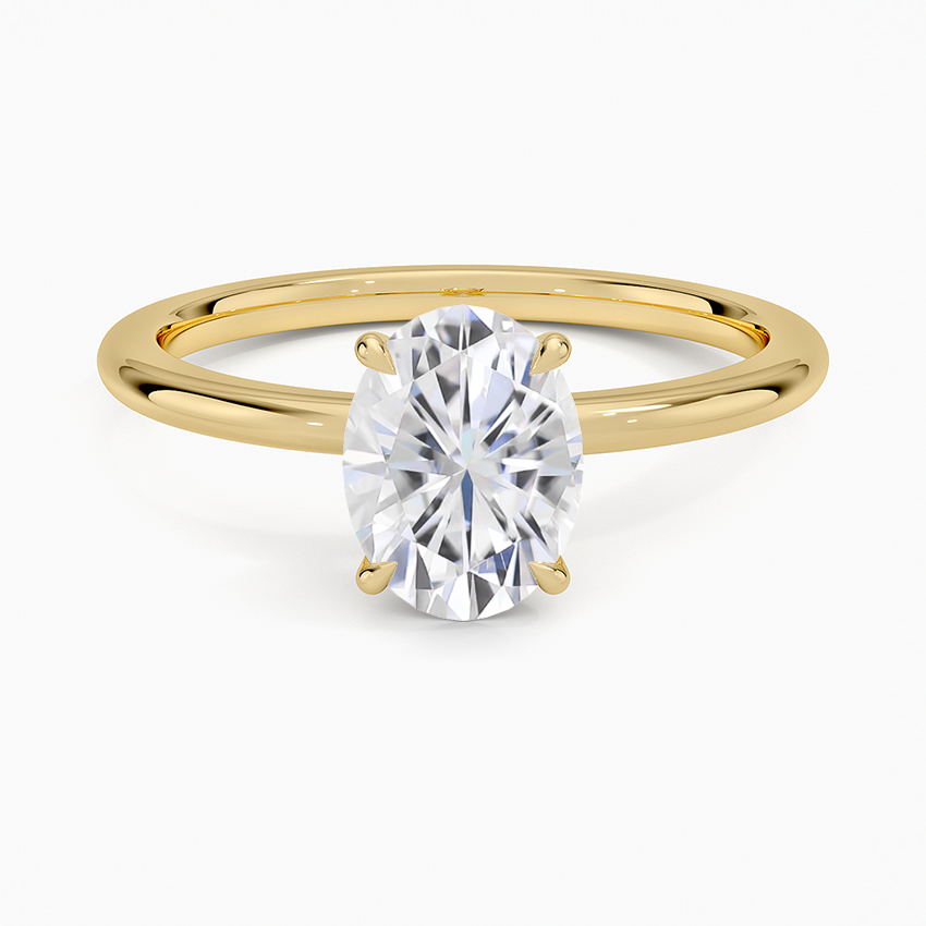 Moissanite 1.5mm Petite Elodie Ring in 18K Yellow Gold