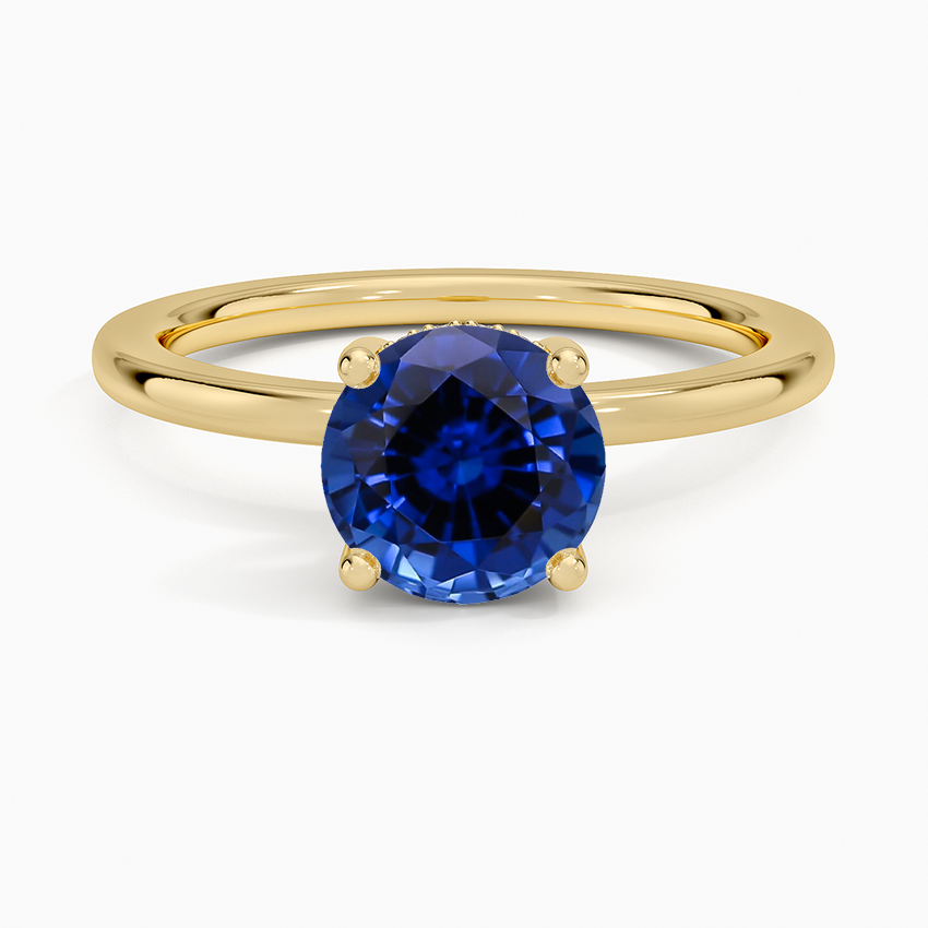 Lab Grown Sapphire Sydney Perfect Fit Diamond Ring in 18K Yellow Gold