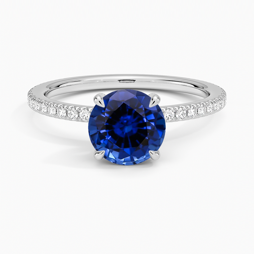 Lab Grown Sapphire Luxe Viviana Diamond Ring (1/3 ct. tw.) in 18K White Gold