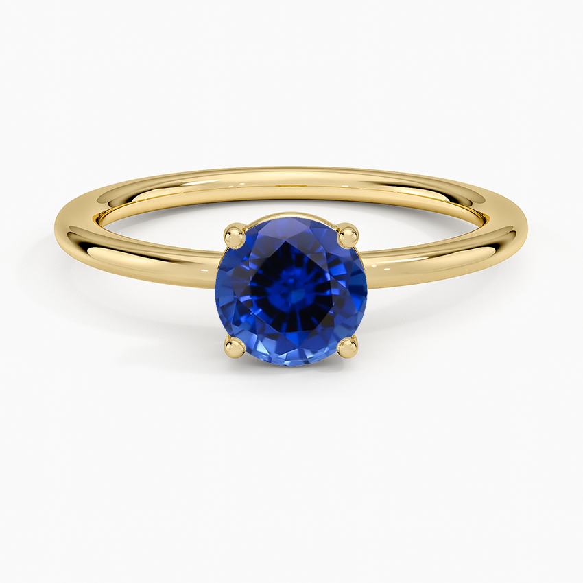 Sapphire Gwen Perfect Fit Solitaire Ring in 18K Yellow Gold