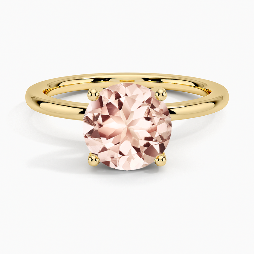 Morganite Sydney Perfect Fit Diamond Ring in 18K Yellow Gold