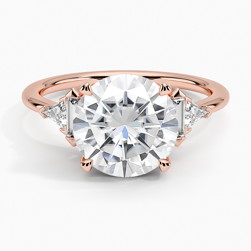 Moissanite Edie Art Deco Diamond Ring (1/4 ct. tw.) in 14K Rose Gold