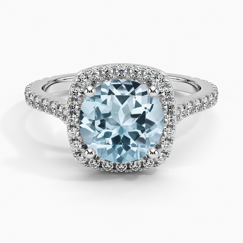 Aquamarine Luxe Odessa Diamond Ring (1/3 ct. tw.) in 18K White Gold
