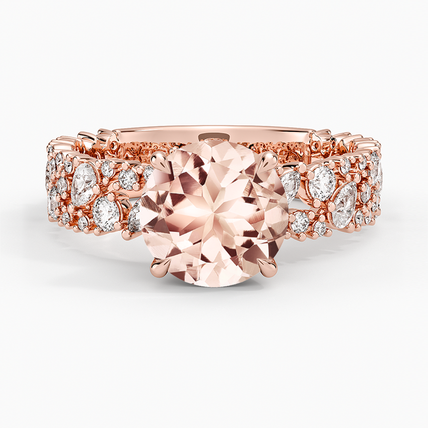 Morganite Glacé Diamond Ring (3/4 ct. tw.) in 14K Rose Gold