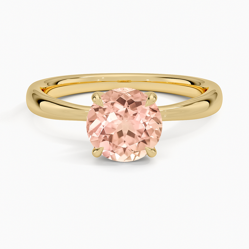Lab Grown Sapphire Freesia 2.7mm Solitaire Ring in 18K Yellow Gold
