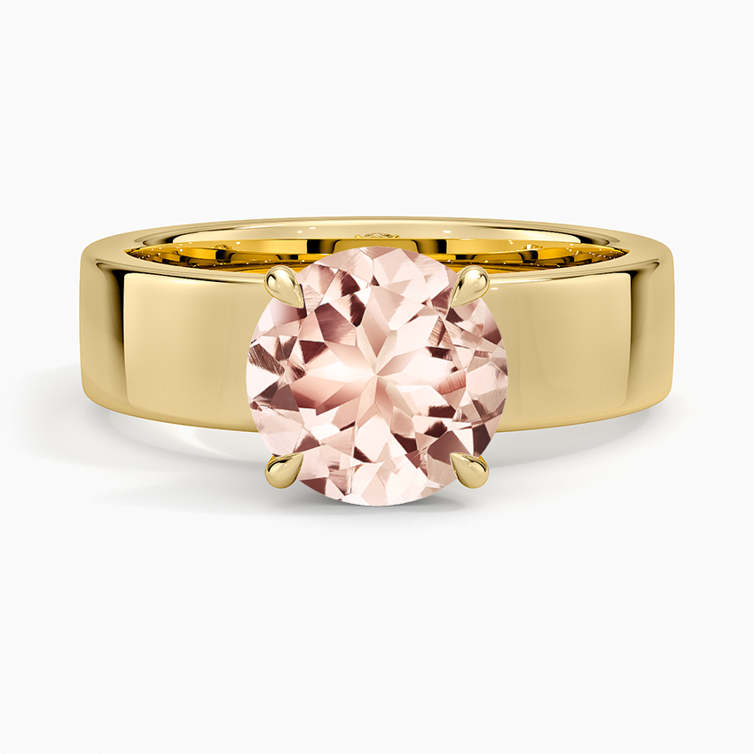 Morganite Alden Diamond Ring in 18K Yellow Gold