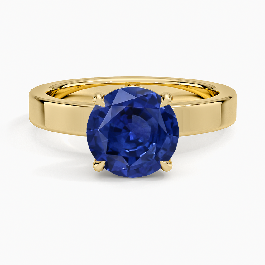 Sapphire Peyton 3mm Solitaire Ring in 14K Yellow Gold