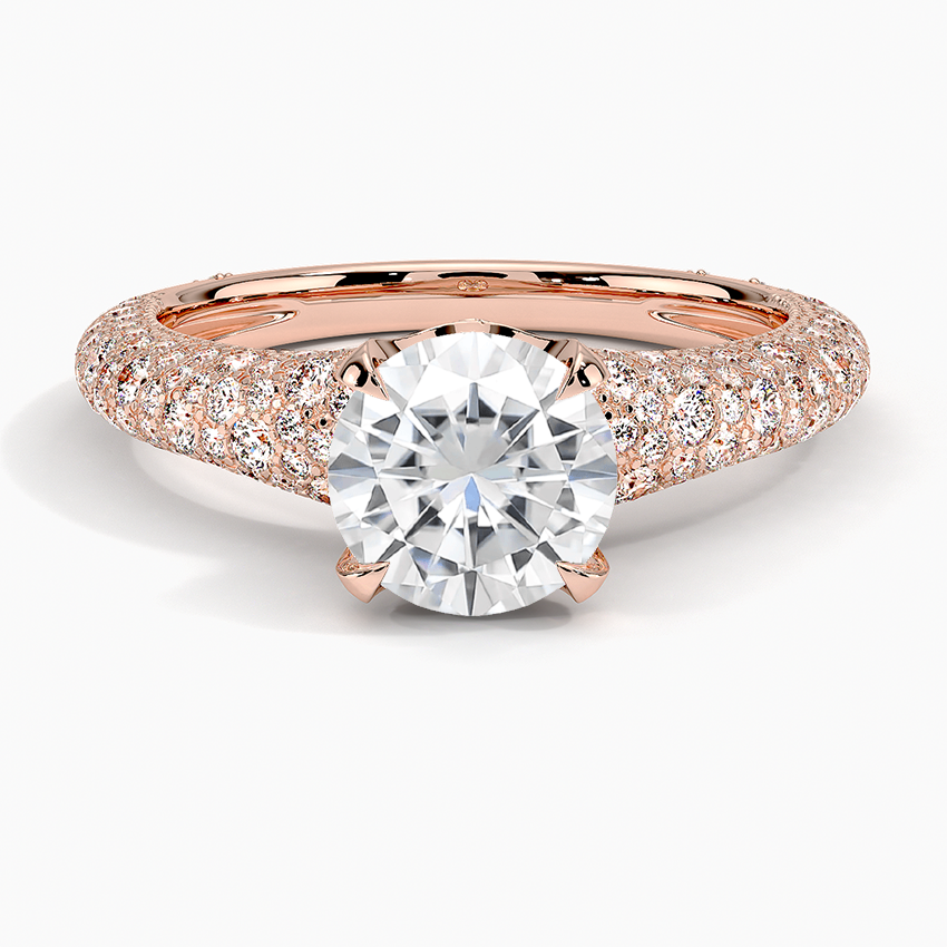 Rose Gold Moissanite Aomori Diamond Ring (1 ct. tw.)