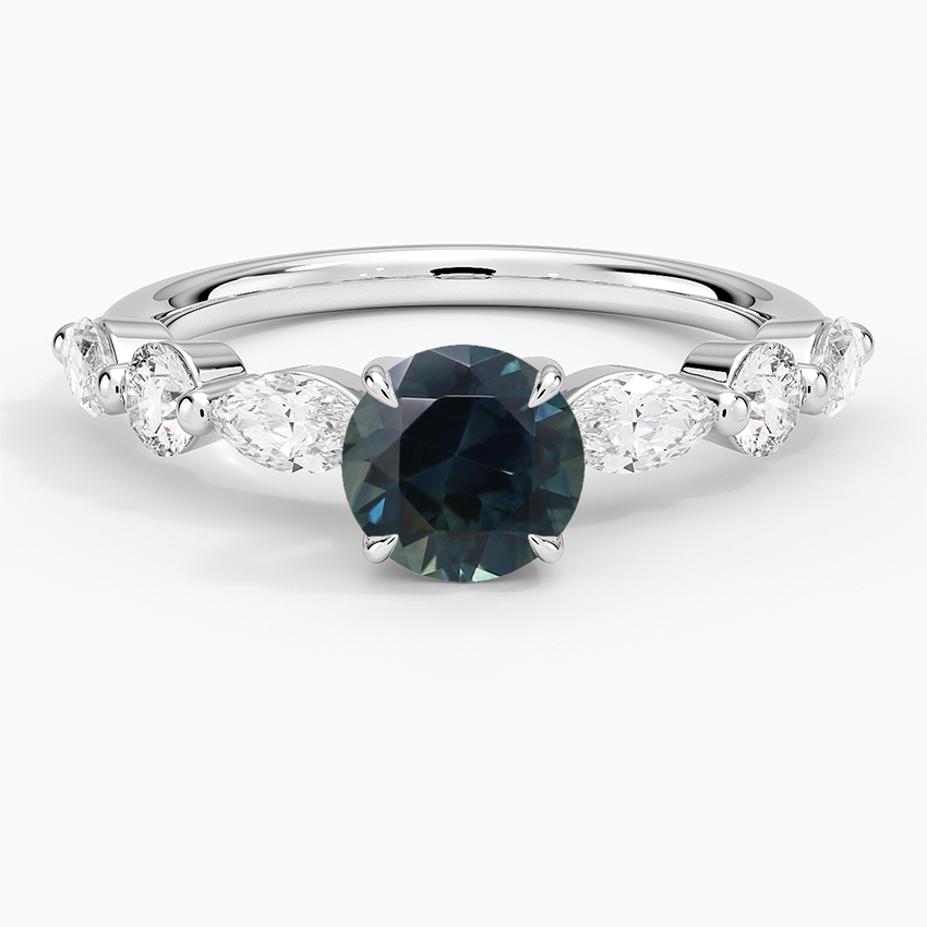 Sapphire Grand Versailles Diamond Ring in 18K White Gold