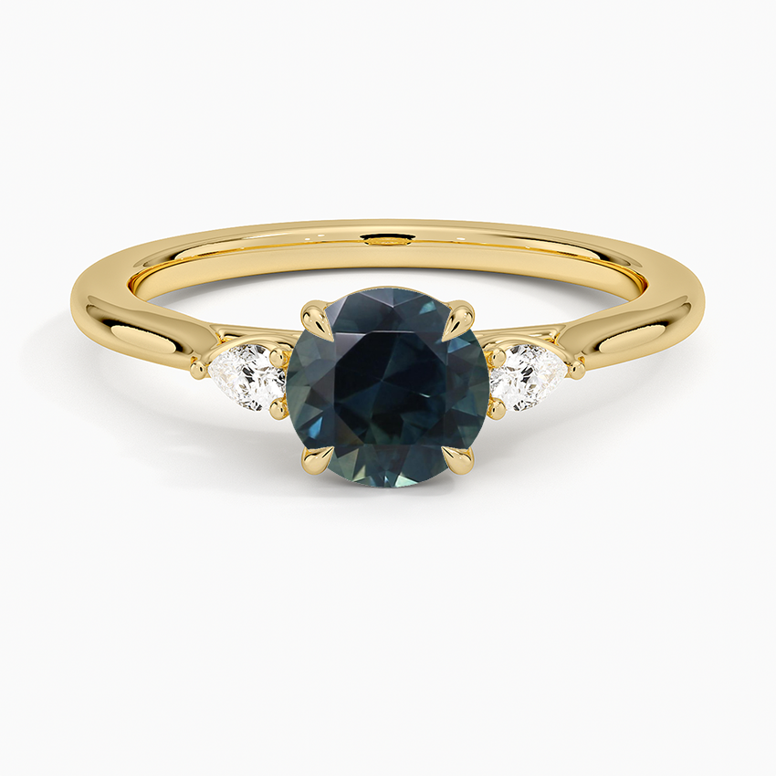 Sapphire Aria Perfect Fit Three Stone Diamond Ring in 18K Yellow Gold