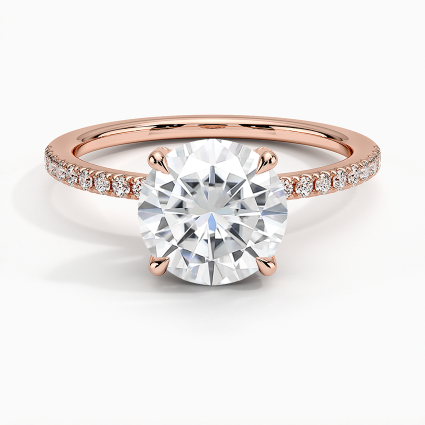 Moissanite Viviana Diamond Ring (1/4 ct. tw.) in 14K Rose Gold