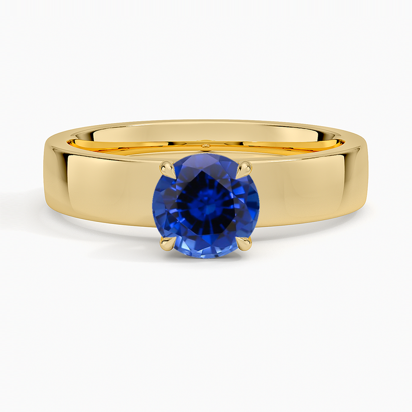 Sapphire Peyton 4mm Solitaire Ring in 18K Yellow Gold