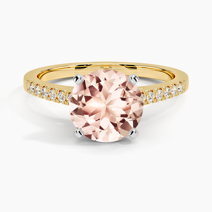 Morganite Sonora Diamond Ring in 18K Yellow Gold