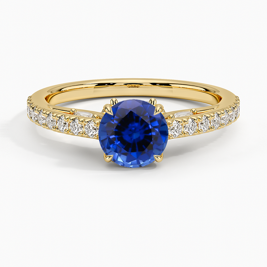 Sapphire Secret Garden Adorned Gallery Diamond Ring (1/2 ct. tw.) in 18K Yellow Gold