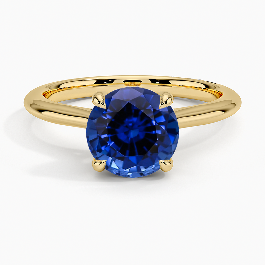 Lab Grown Sapphire Tacori Founder's Petite Diamond Ring in 18K Yellow Gold