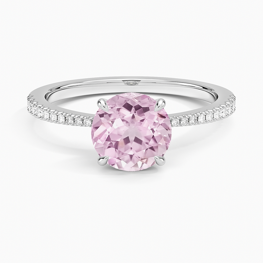 Lab Grown Sapphire Elena Diamond Ring in 14K White Gold