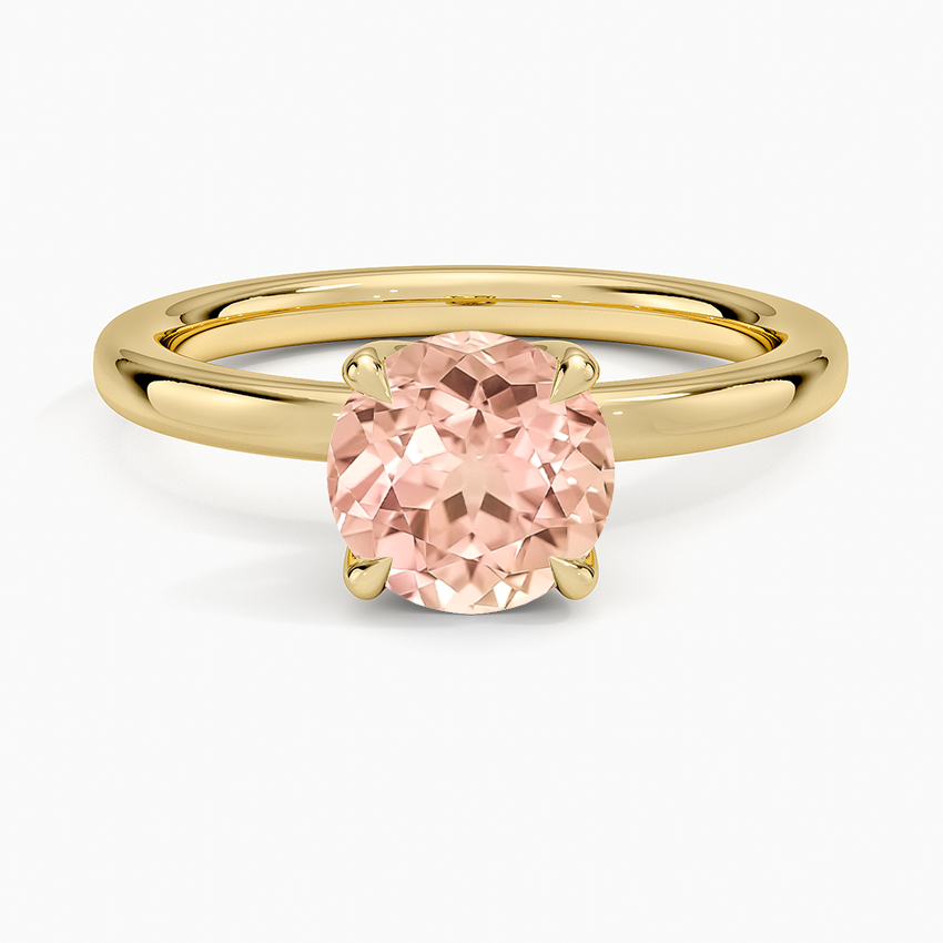 Lab Grown Sapphire 2mm Petite Elodie Perfect Fit Solitaire Ring in 18K Yellow Gold