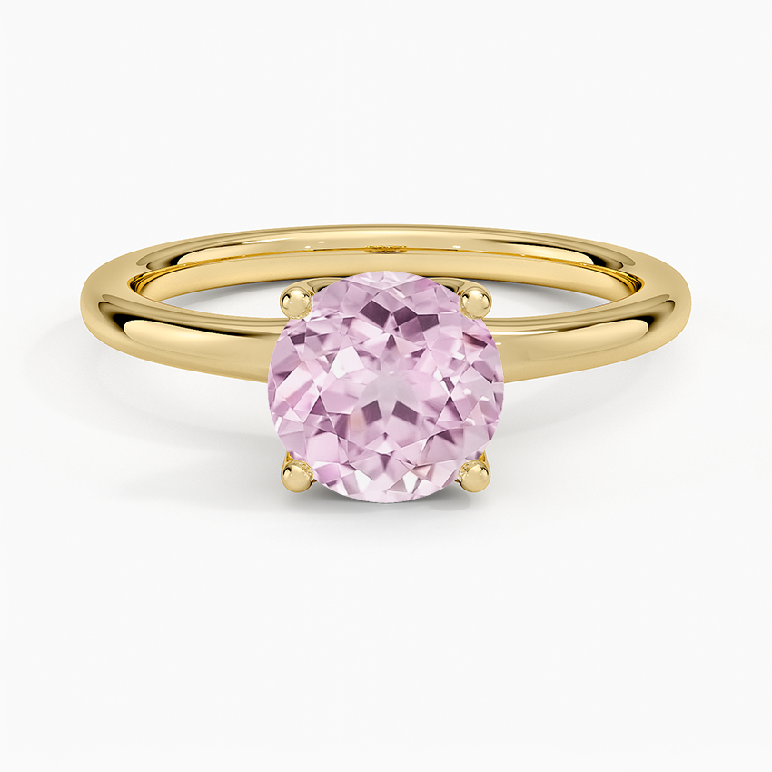 Lab Grown Sapphire Fleur Solitaire Ring in 18K Yellow Gold
