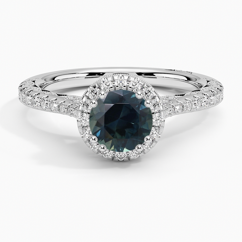 Sapphire Tacori Petite Crescent Bloom Diamond Ring in 18K White Gold