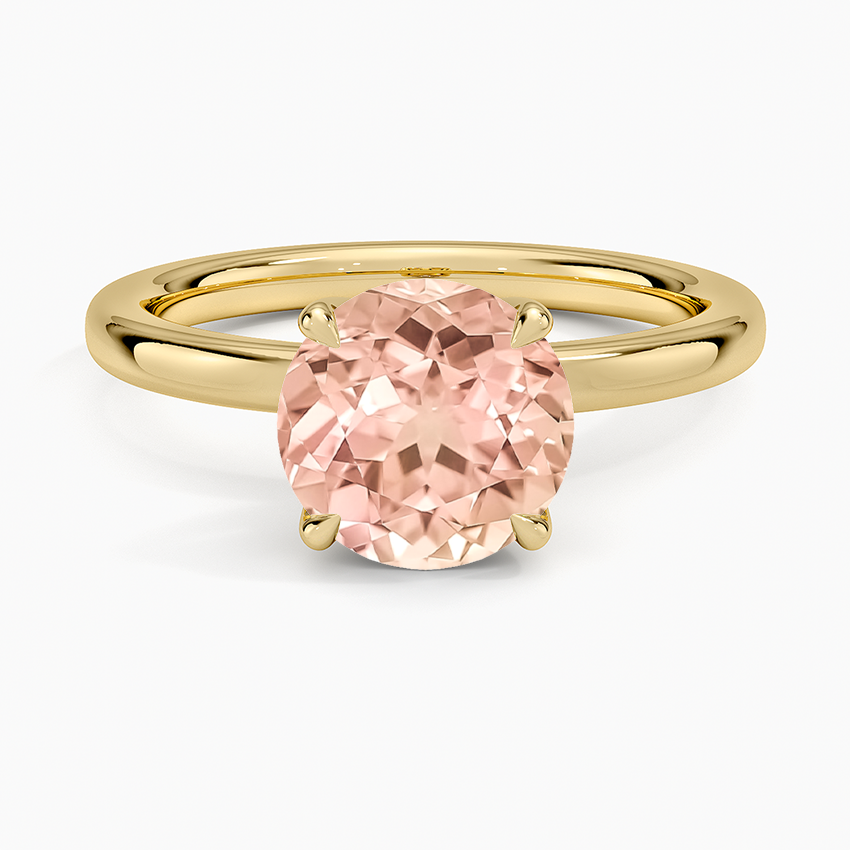 Lab Grown Sapphire 2mm Petite Elodie Perfect Fit Solitaire Ring in 18K Yellow Gold